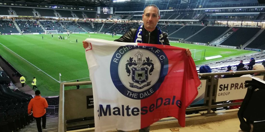 The Maltese Dale flag at Stadium MK